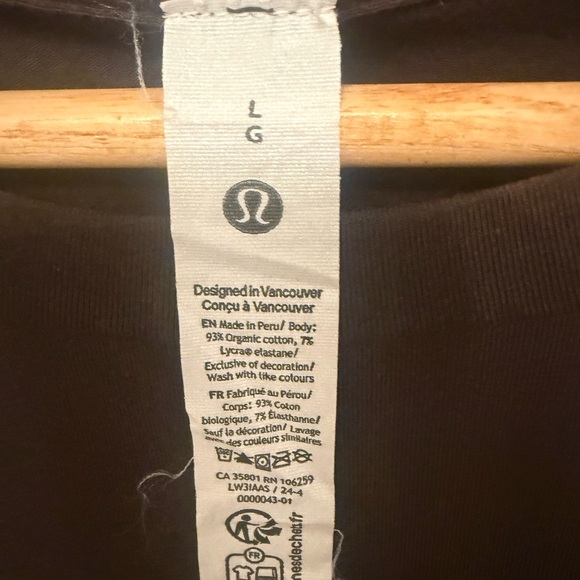 Lululemon Cinched Cut Out Cotton Tee - Picture 3 of 3